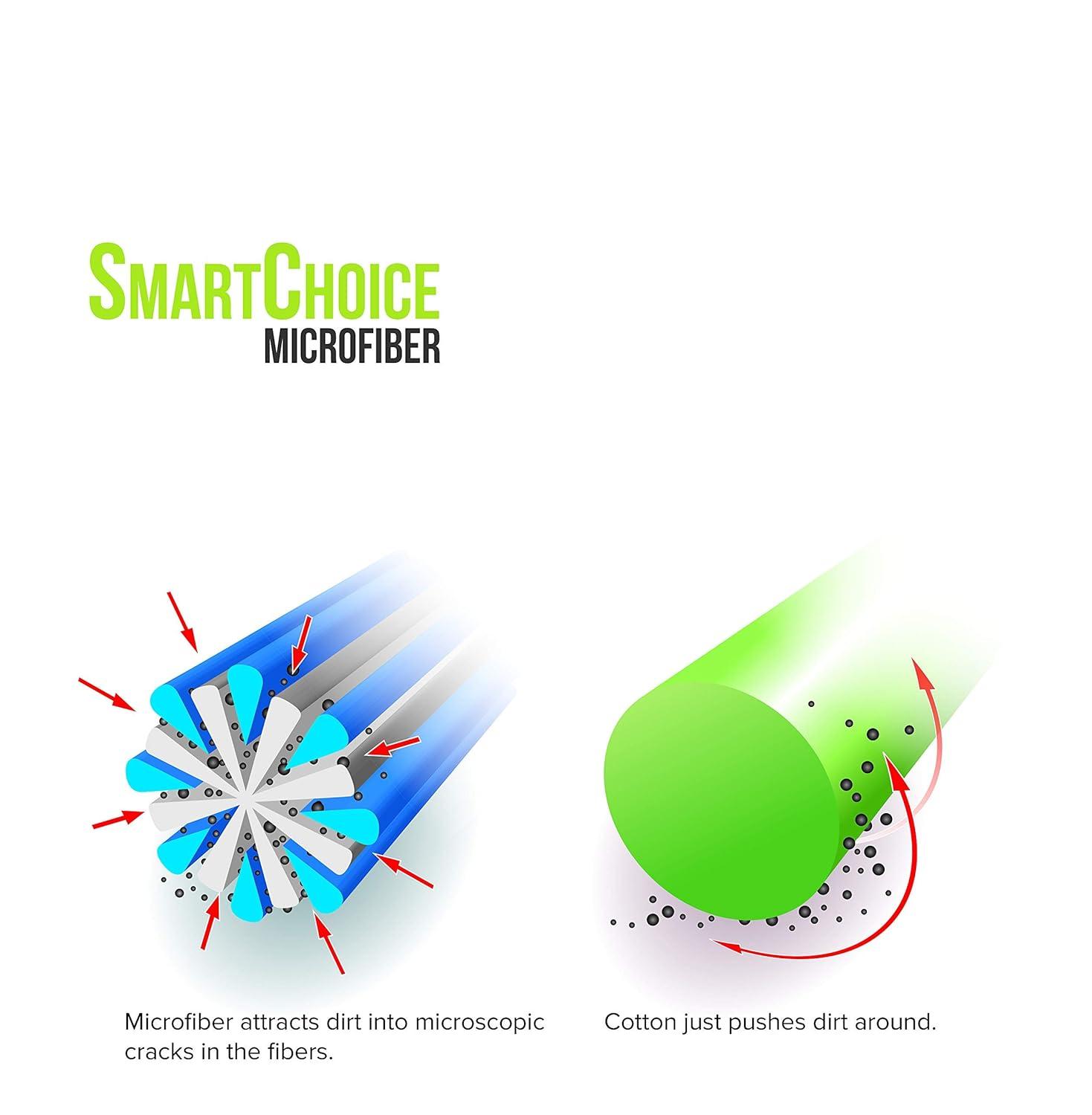 Smart Choice Microfiber Cleaning Cloths 12x12 30gm Blue (12/Pack)