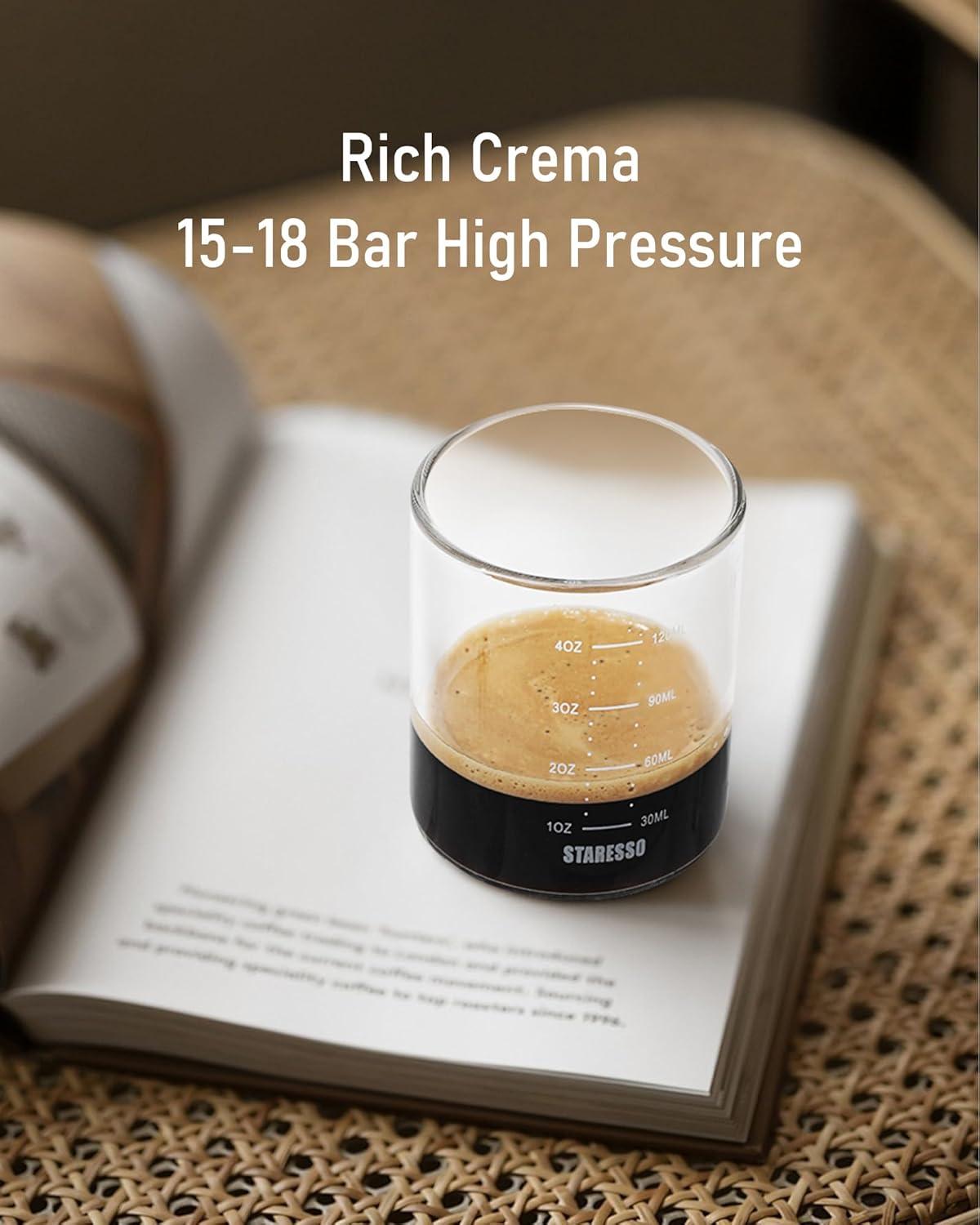Compact Black Portable Espresso Maker with Capsule Compatibility