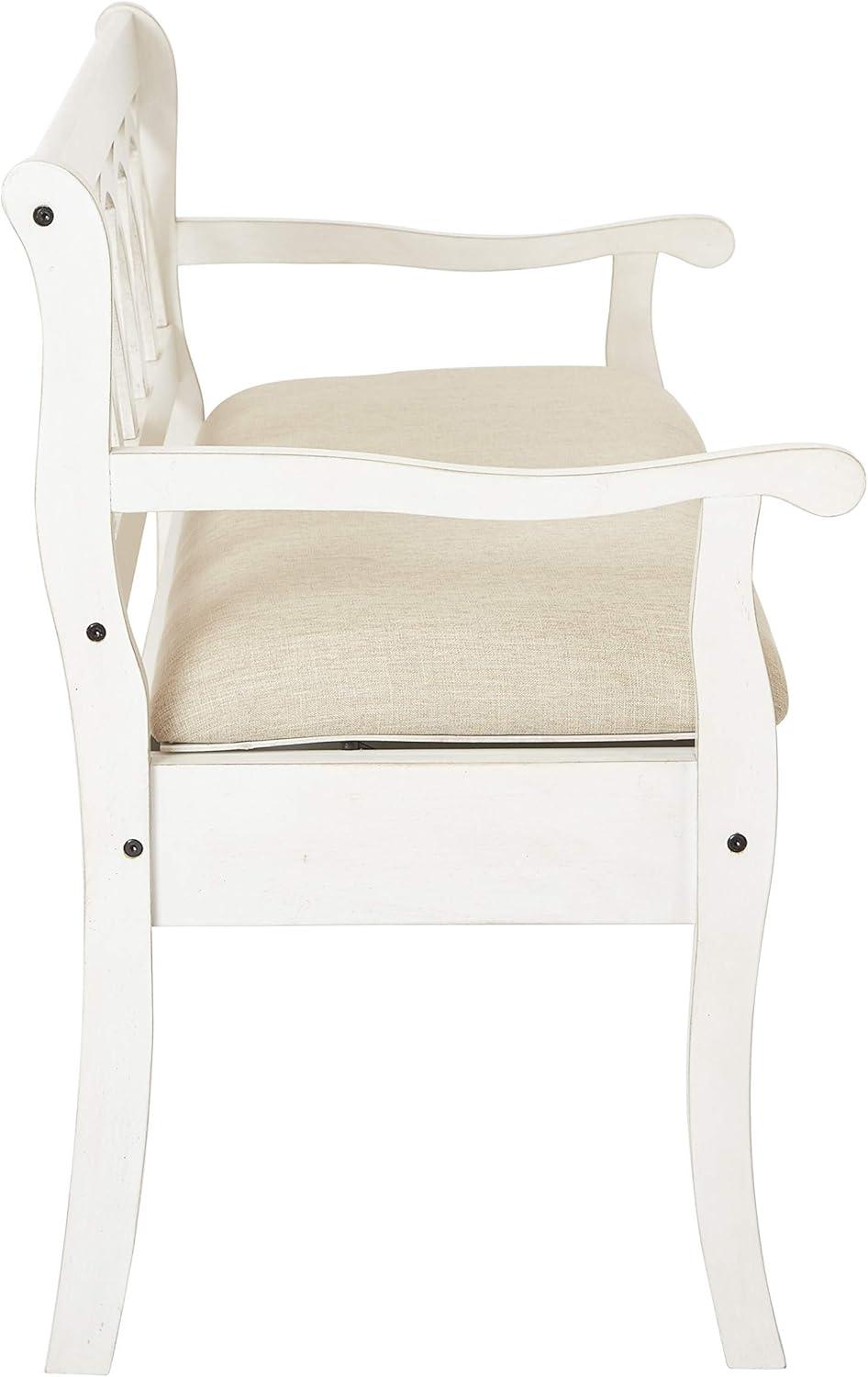 Coventry Storage Bench Beige/White - OSP Home Furnishings