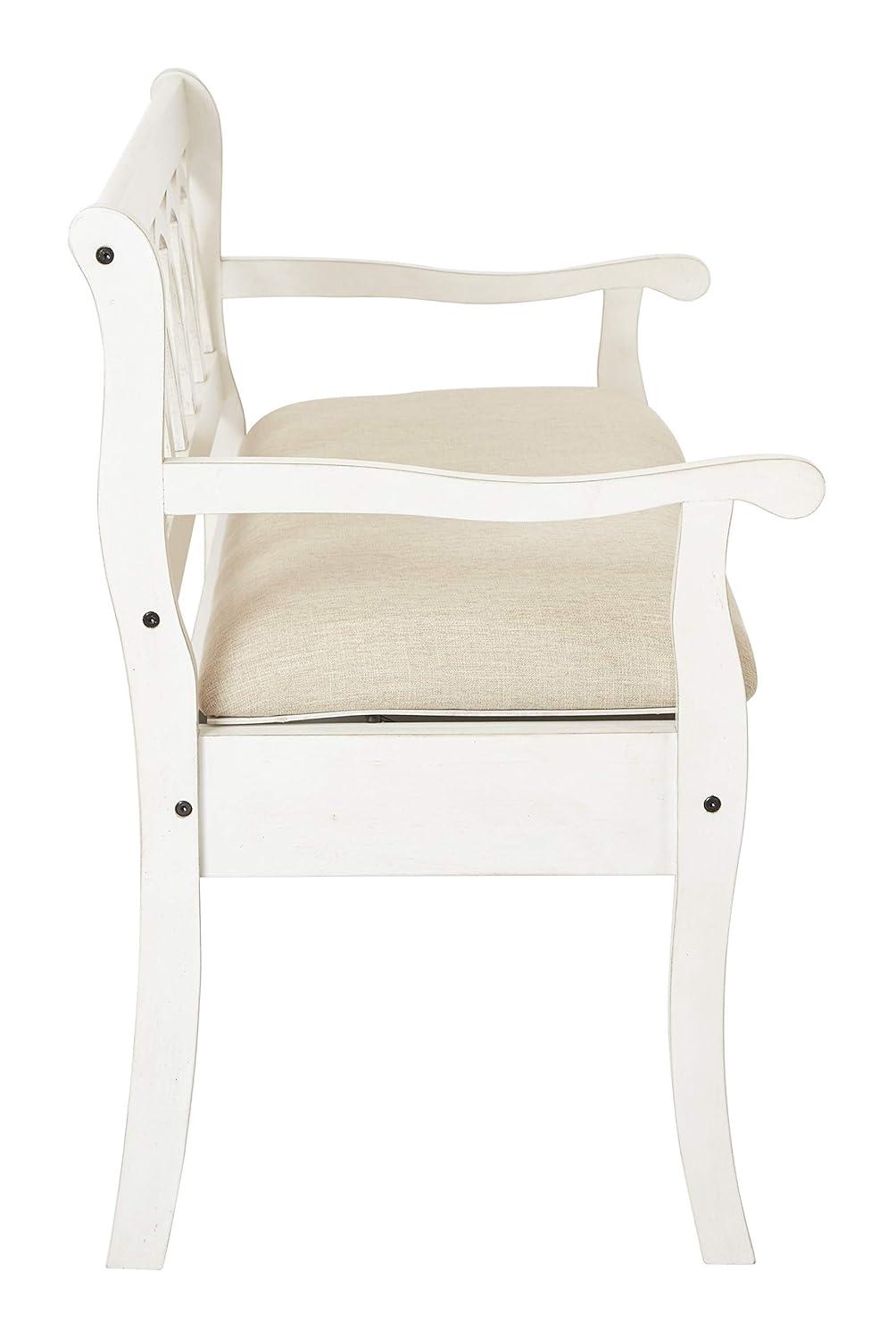 Coventry Storage Bench Beige/White - OSP Home Furnishings