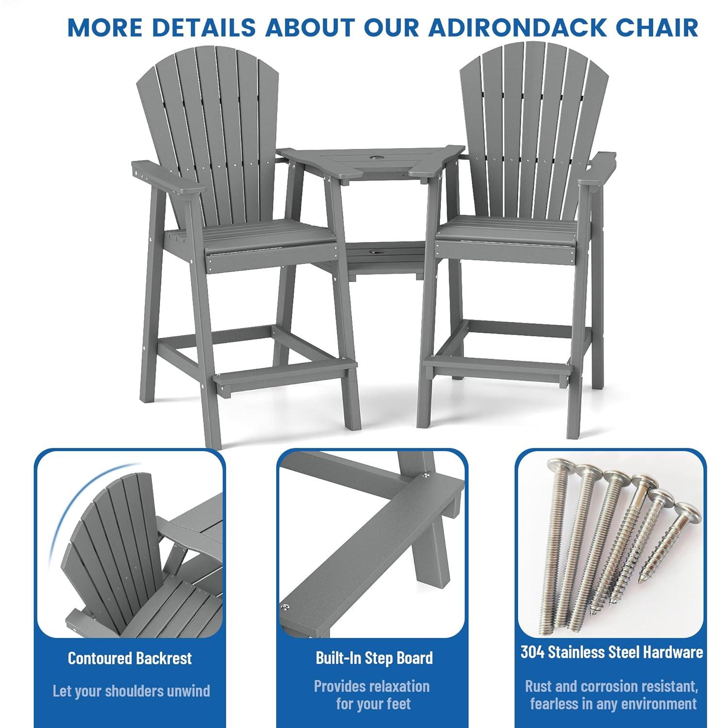 Rosecliff Heights Aryabella Plastic Adirondack Chair