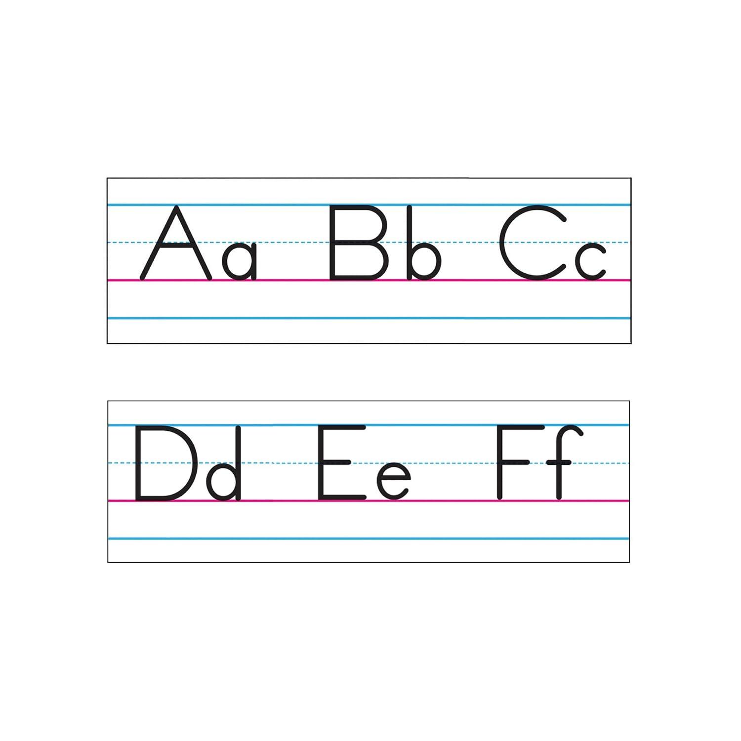 TREND Basic Alphabet Zaner-Bloser Manuscript Bulletin Board Set