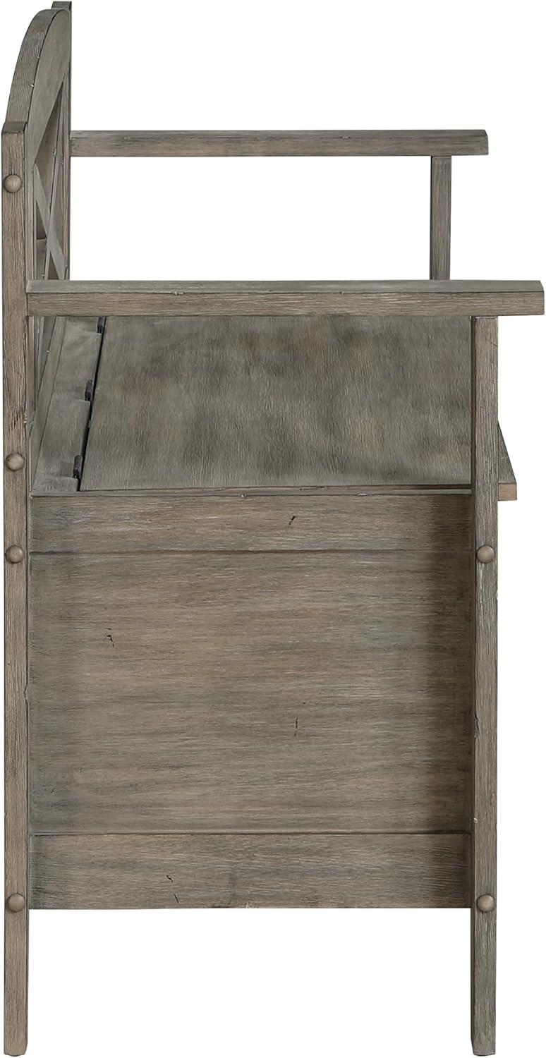 Metro Entry Way Bench in Engineered Wood Greystone Gray Finish