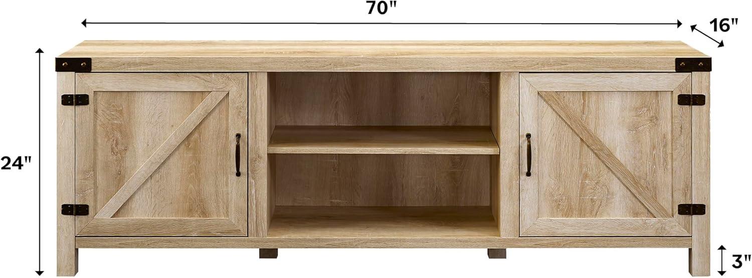 WE Furniture 70" Modern Farmhouse Styled TV Stand