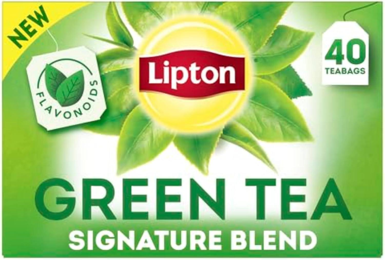 Lipton Signature Blend Unsweetened Green Tea Bags with Jasmine, 40 Count