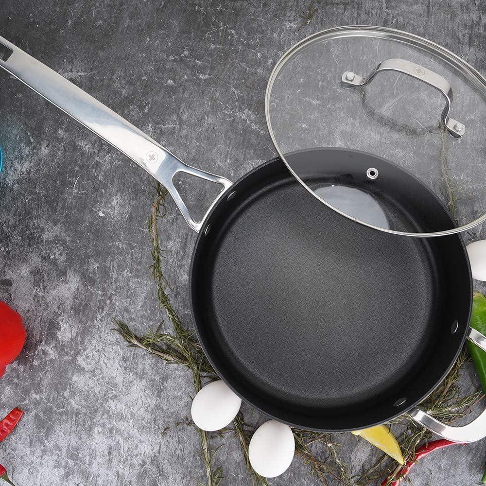 Hard Anodized Nonstick 4-Quart Sauté Pan with Glass Lid