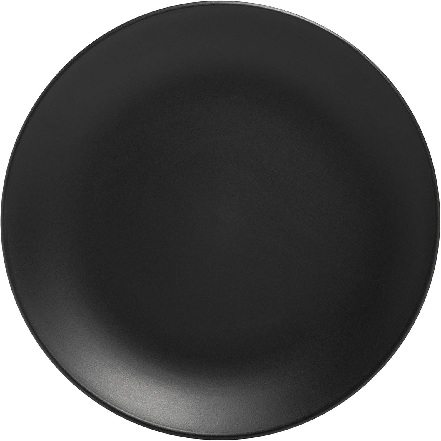 Black Matte Ceramic 16-Piece Dinnerware Set, Service for 4