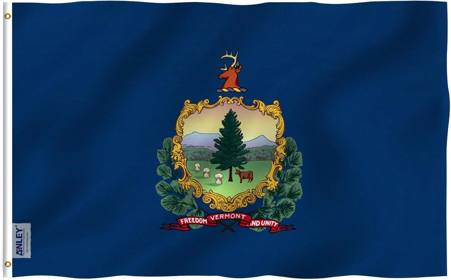 Vermont State Flag 3x5 Feet Polyester with Brass Grommets