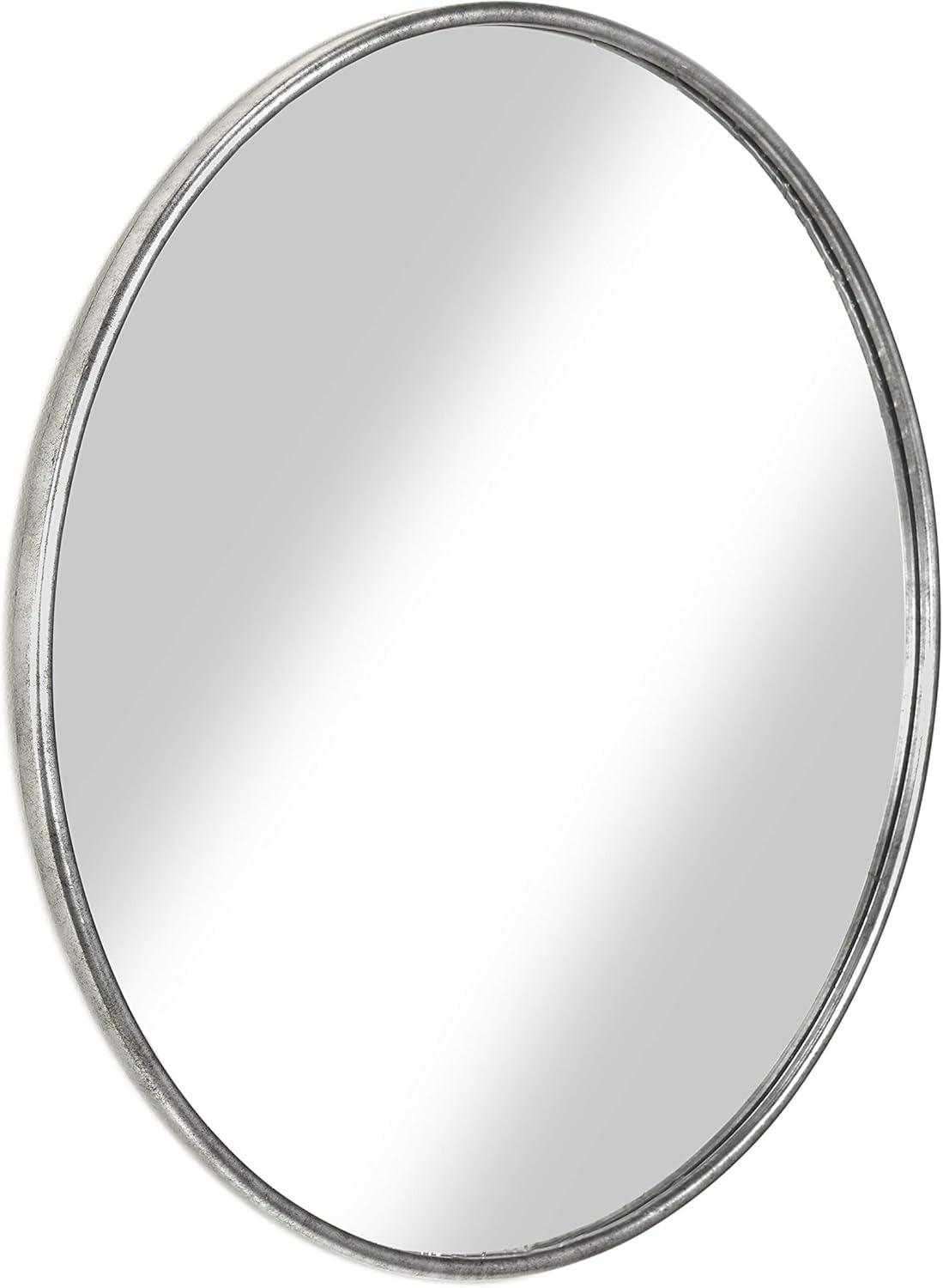 Martin Svensson Home 36" Framed Round Wall Mirror Antique Pewter
