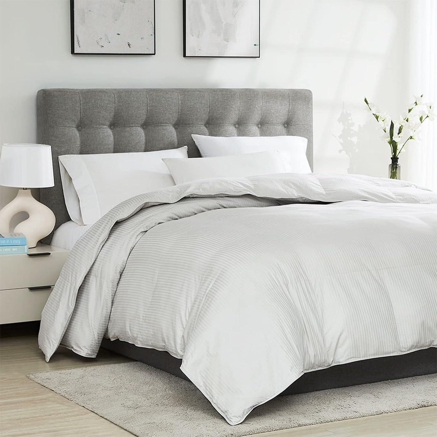 Downlite Colossal King Oversized 120" x 120" King Down Alternative Comforter - White Color
