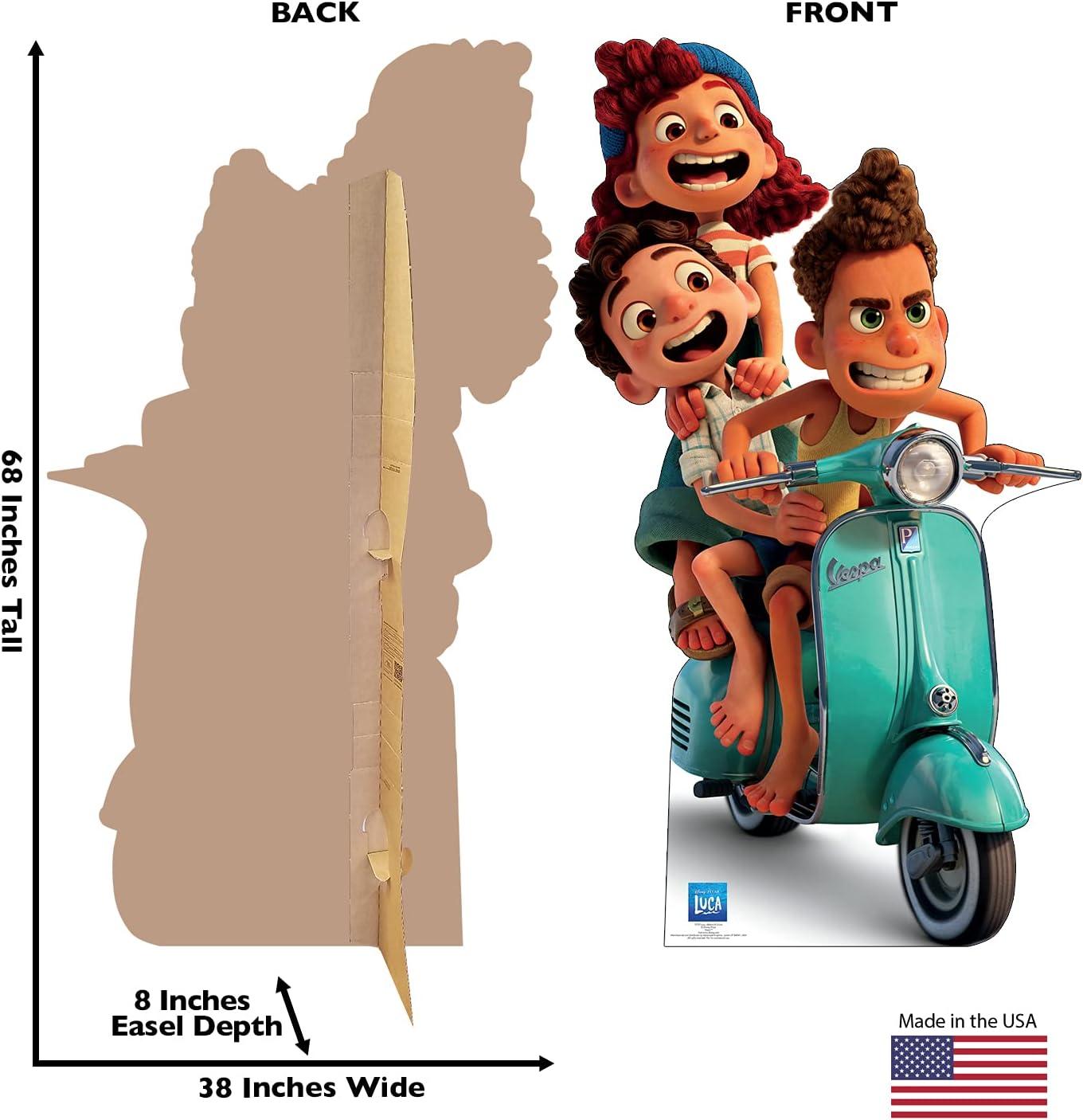 68 x 38 in. Luca, Alberto & Giulia Cardboard Cutout, Disney - Pixar Luca