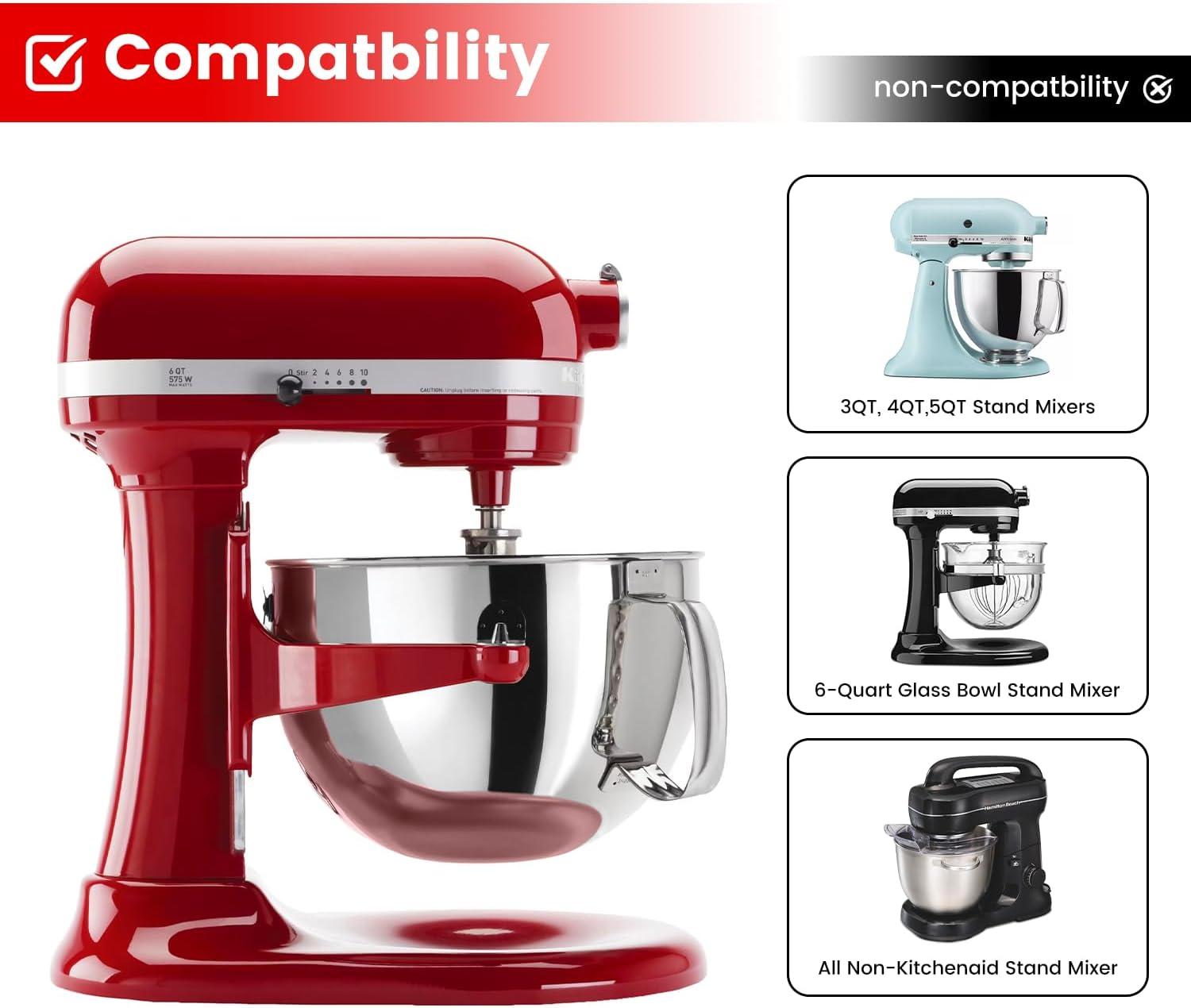 1 Piece Edge Beater, Flex Edge Beater Paddle For Kitchenaid Bowl-lift Stand Mixer 6 Quart