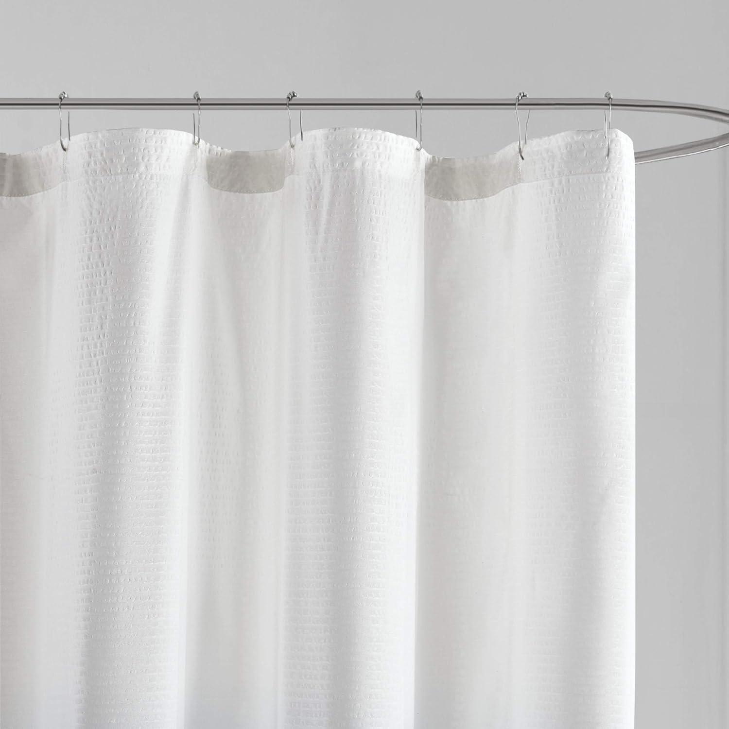 Madison Park Ara Ombre Printed Seersucker Single Shower Curtain