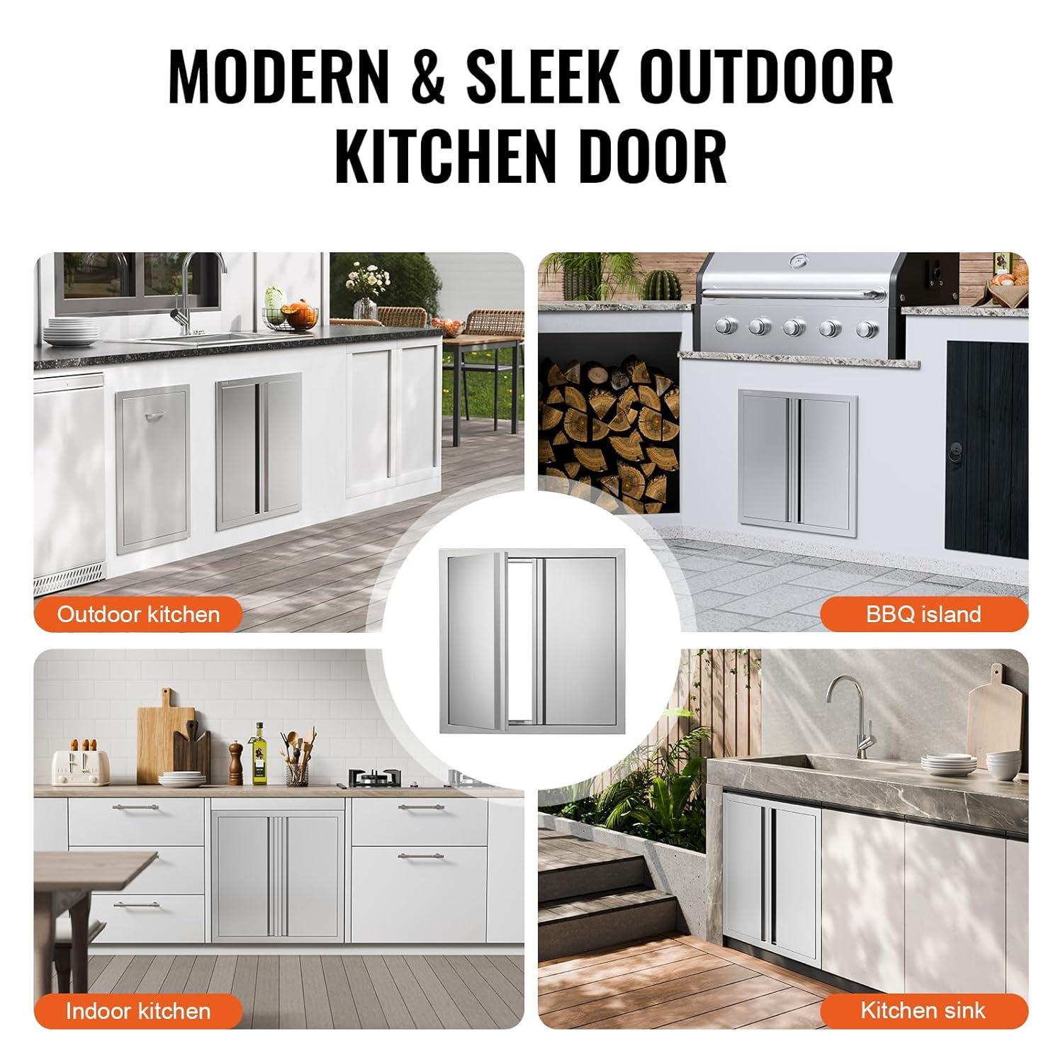 VEVOR VEVOR 31x24 Inch BBQ Island Access Door Outdoor Kitchen Door Stainless Steel