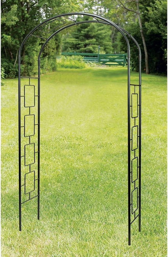 Red Barrel Studio® Nansi 55'' W x 21'' D Iron Arbor in Black