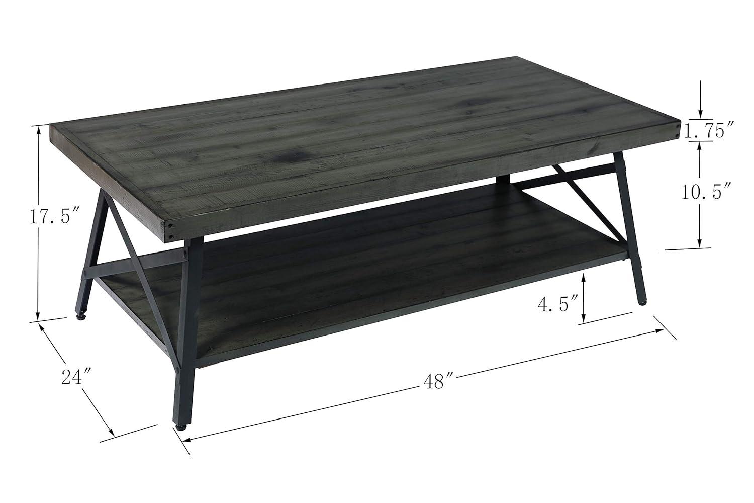 Laguna Solid Wood Top Coffee Table