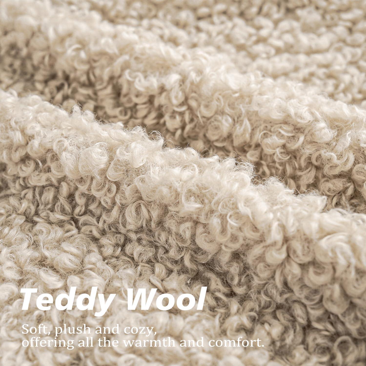 NordECO HOME Faux Fur Throw Pillow Covers Soft Teddy Polyester Square Throw Pillow Cover & Reviews | Wayfair