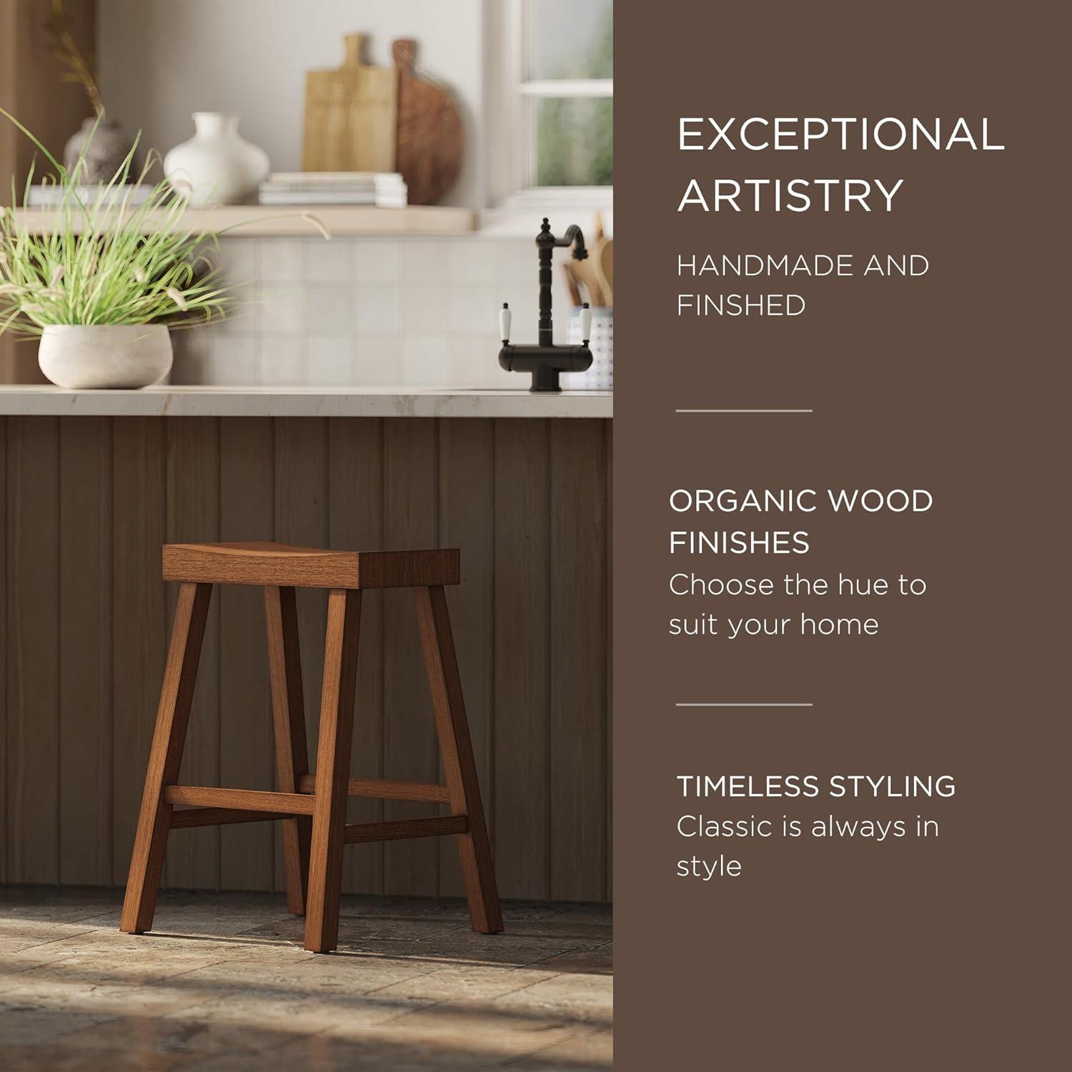 Maven Lane Vincent Wooden Kitchen Bar Stool