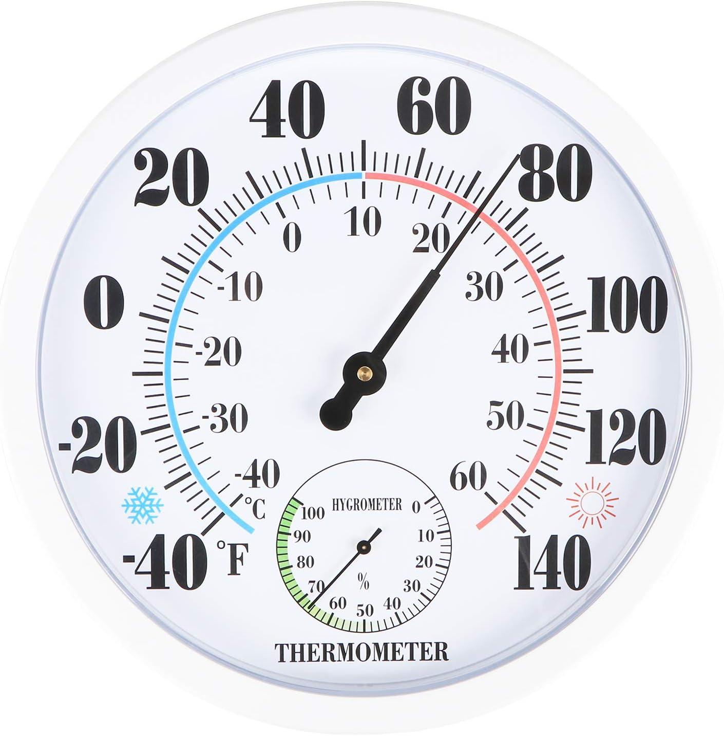 WRXMIJNHGSA Timer Indoor Outdoor Thermometer Large Wall Thermometer-Hygrometer Waterproof Does not