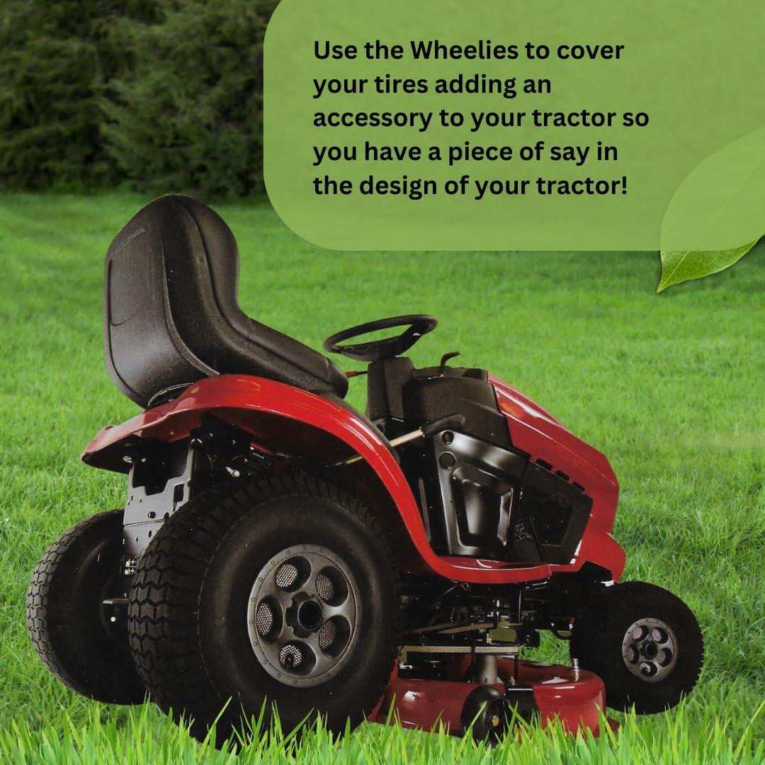Good Vibrations - Wheelies - 6" Tractor Wheel Cover Set - Black