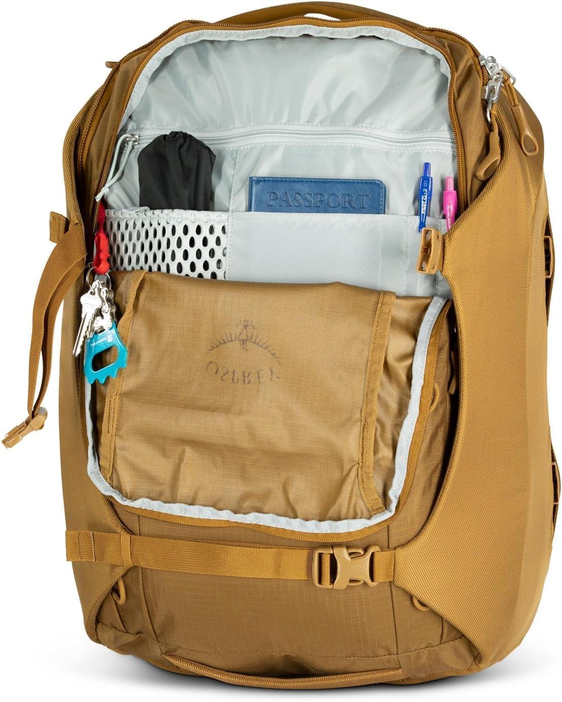 Brindle Brown Nylon 46L Travel Backpack with AirScape Panel