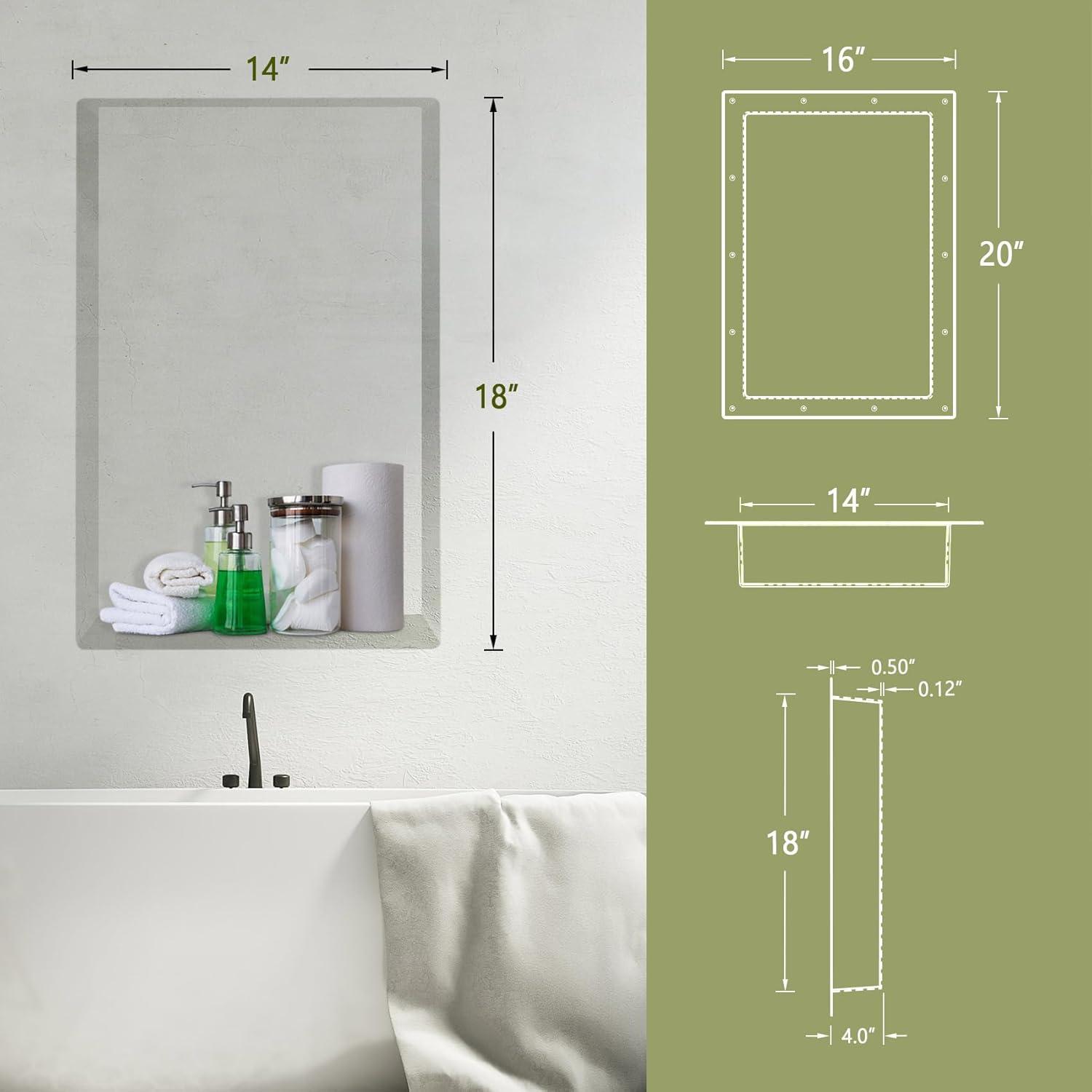 Yellow Plastic Freestanding Shower Niche with Single Shelf