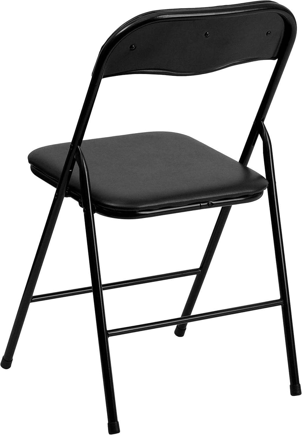 BizChair 5 Piece Black Folding Game Room Card Table and Chair Set