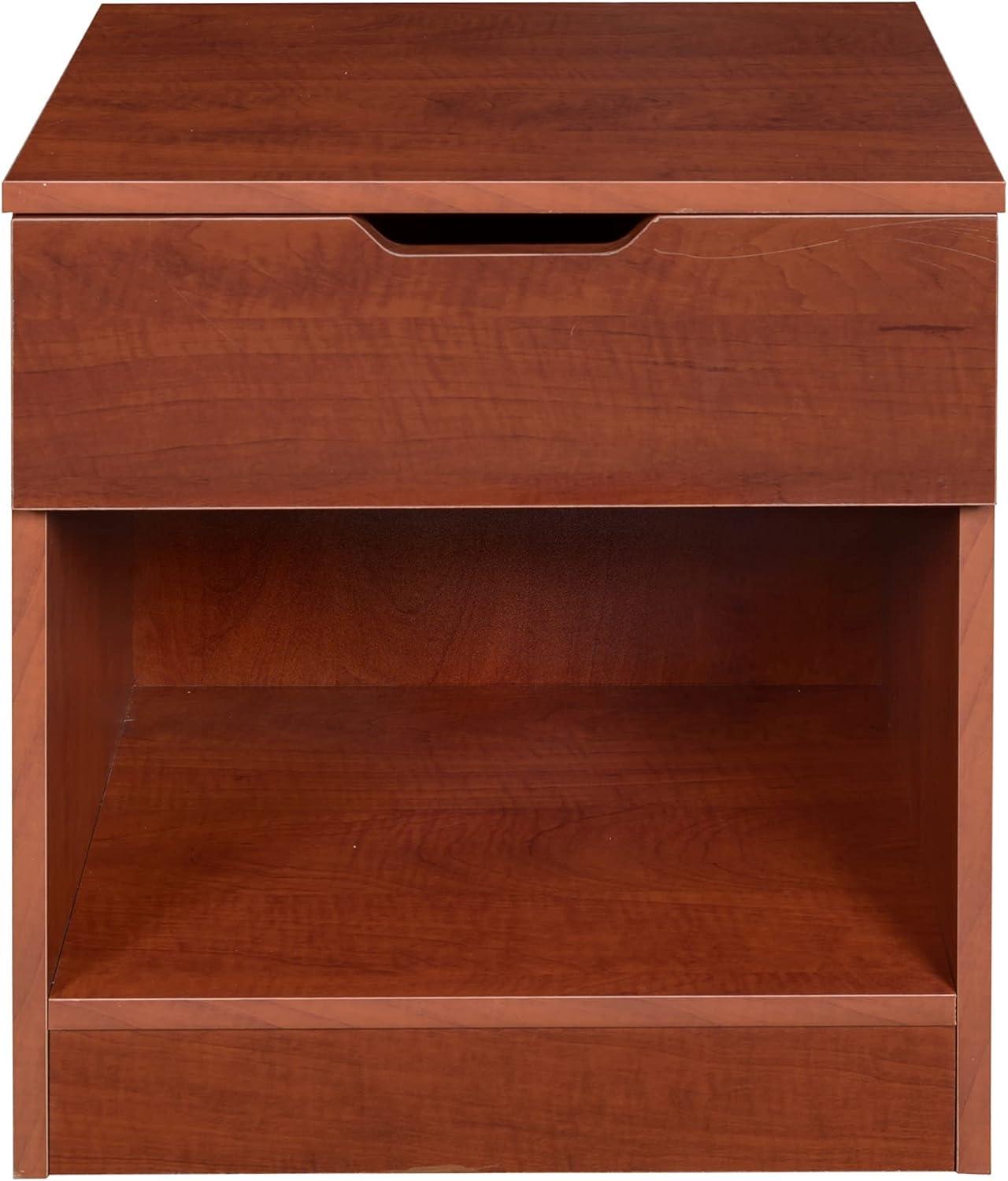 Niche Mod Single Drawer Night Stand- Cherry