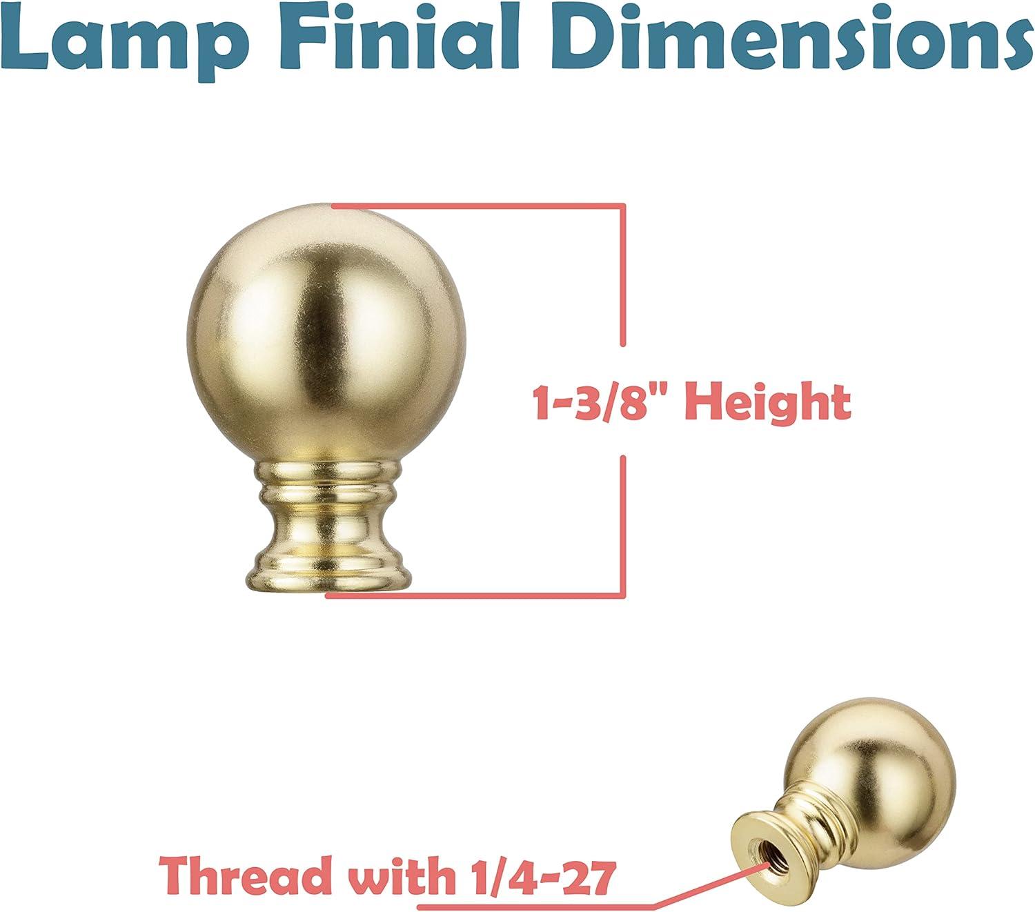Aspen Creative 24041-12 Finial Lighting & Lamp Accessory, Brass Finish