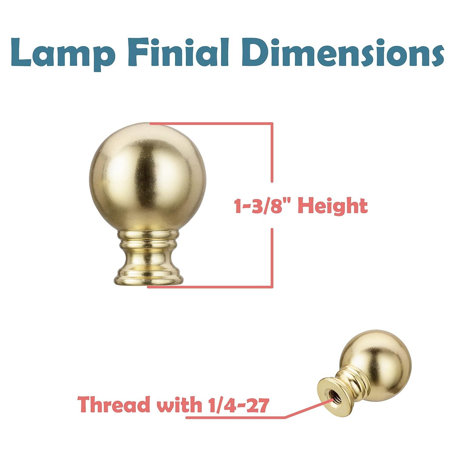 Aspen Creative 24041-12 Finial Lighting & Lamp Accessory, Brass Finish