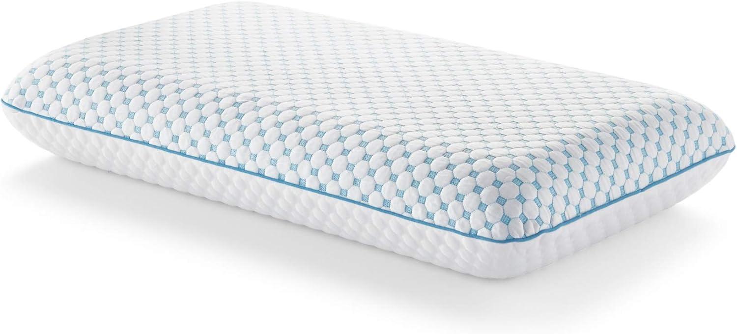 King Size White Gel Memory Foam Pillow with Reversible Cooling Cover