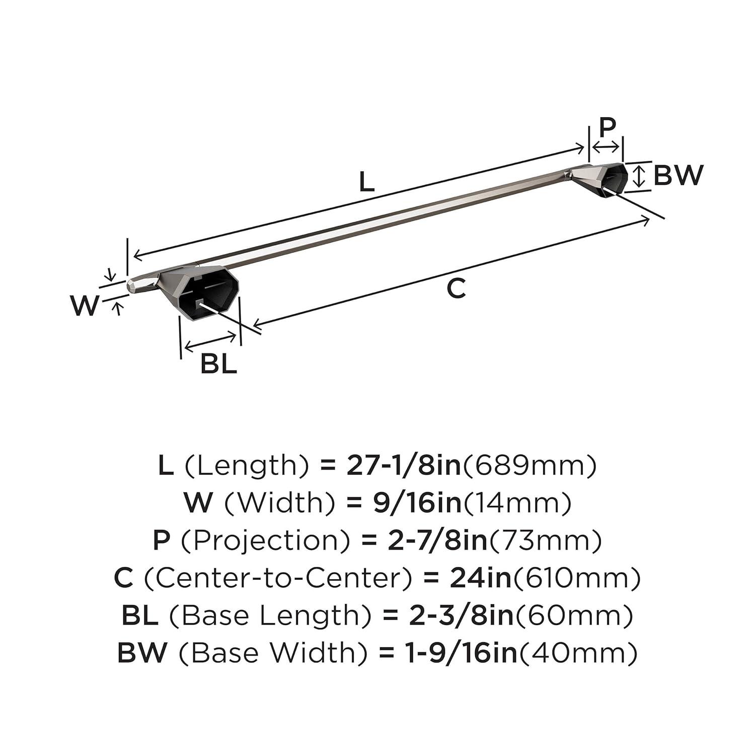 Amerock St. Vincent 27.12" Wall Mounted Towel Bar BH36044G10