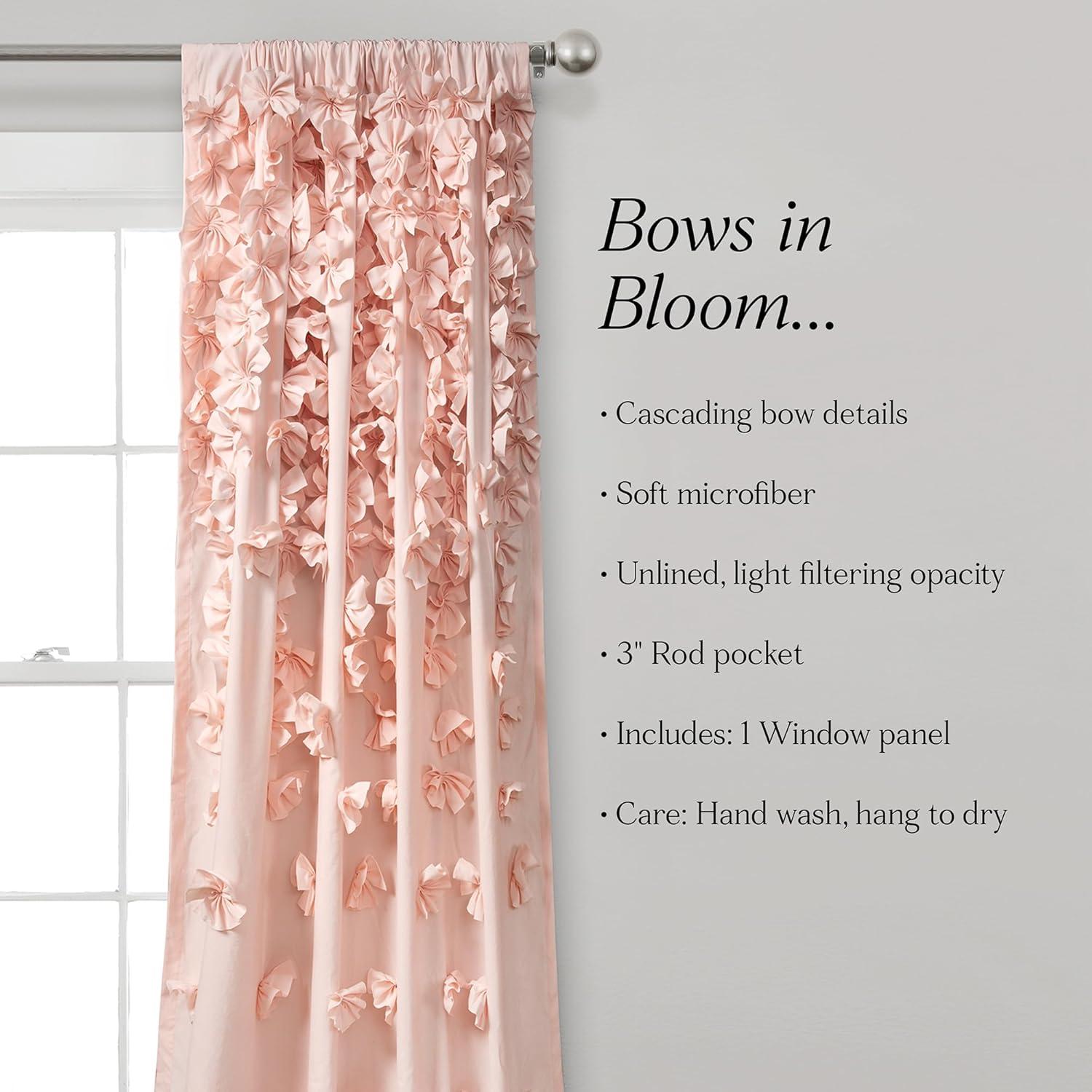 Lush Decor Riley Polyester Semi Sheer Curtain Single Panel