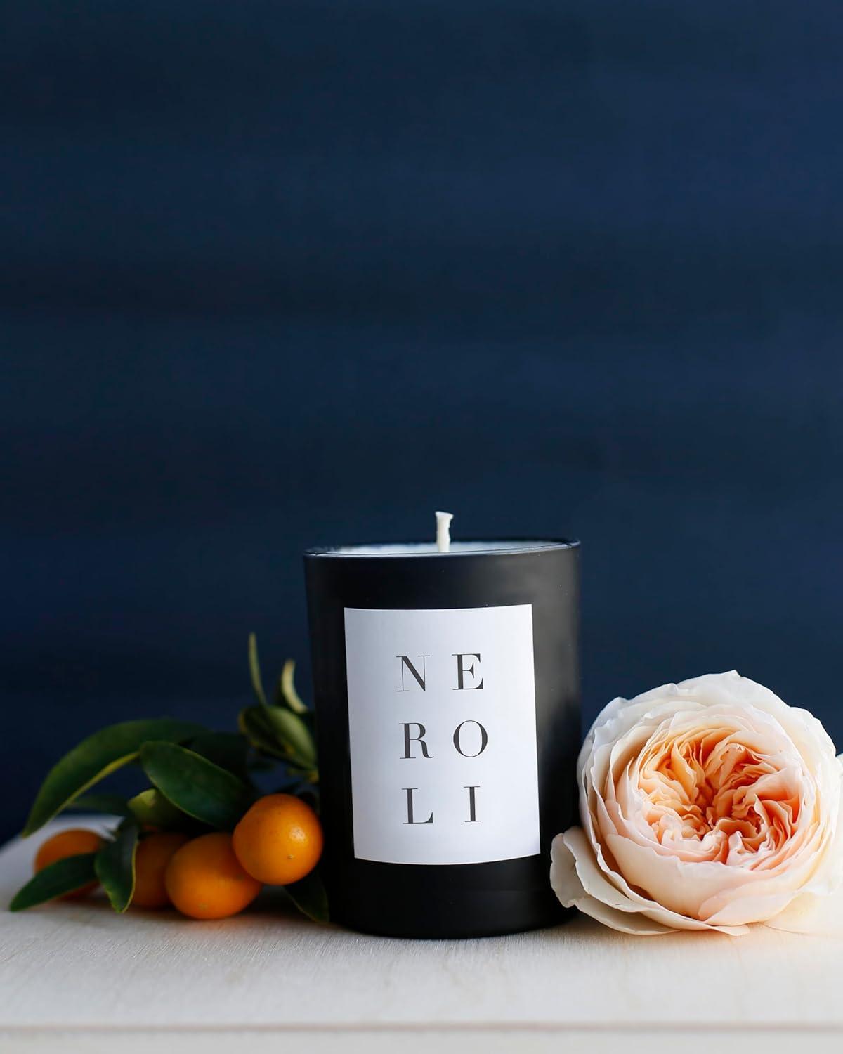 Brooklyn Candle Studio Neroli Noir Candle - Luxury Scented Candle, Vegan Soy Wax, Hand Poured in The USA, 70 Hour Slow Burn Time - 10oz