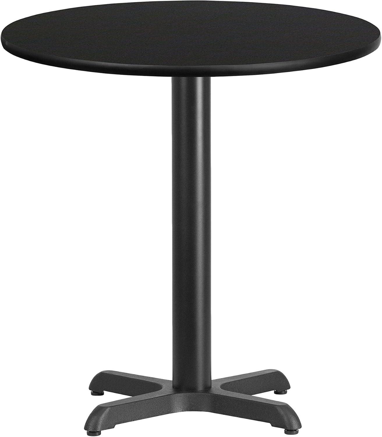 Flash Furniture Carrus Round Laminate Table Top with Height Table Base