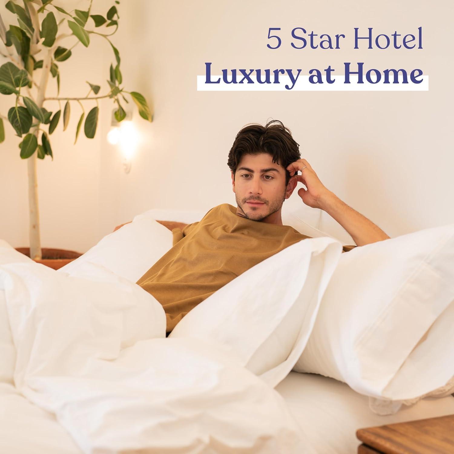 FluffCo Down & Feather Pillow - Standard - Firm - White