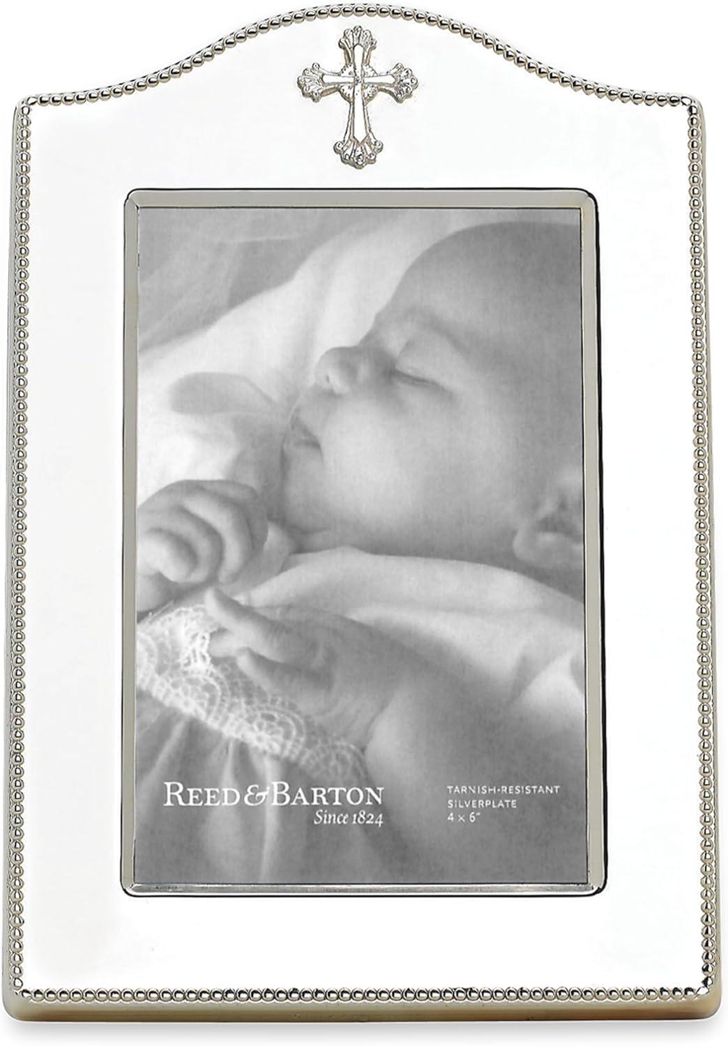 Silver Plated 4" x 6" Picture Frame with Cross