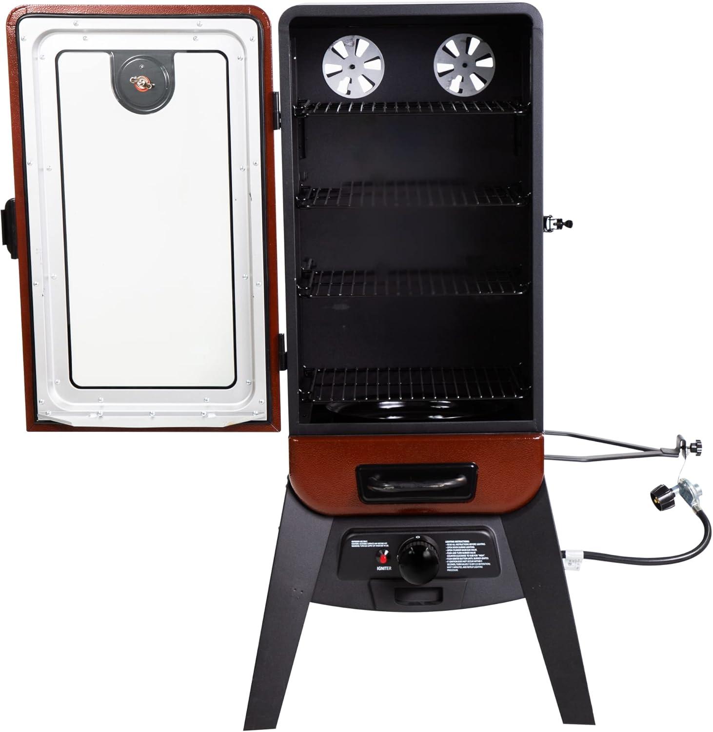 Pit Boss 3-Series Gas Smoker in Red Hammertone - PBV3G1