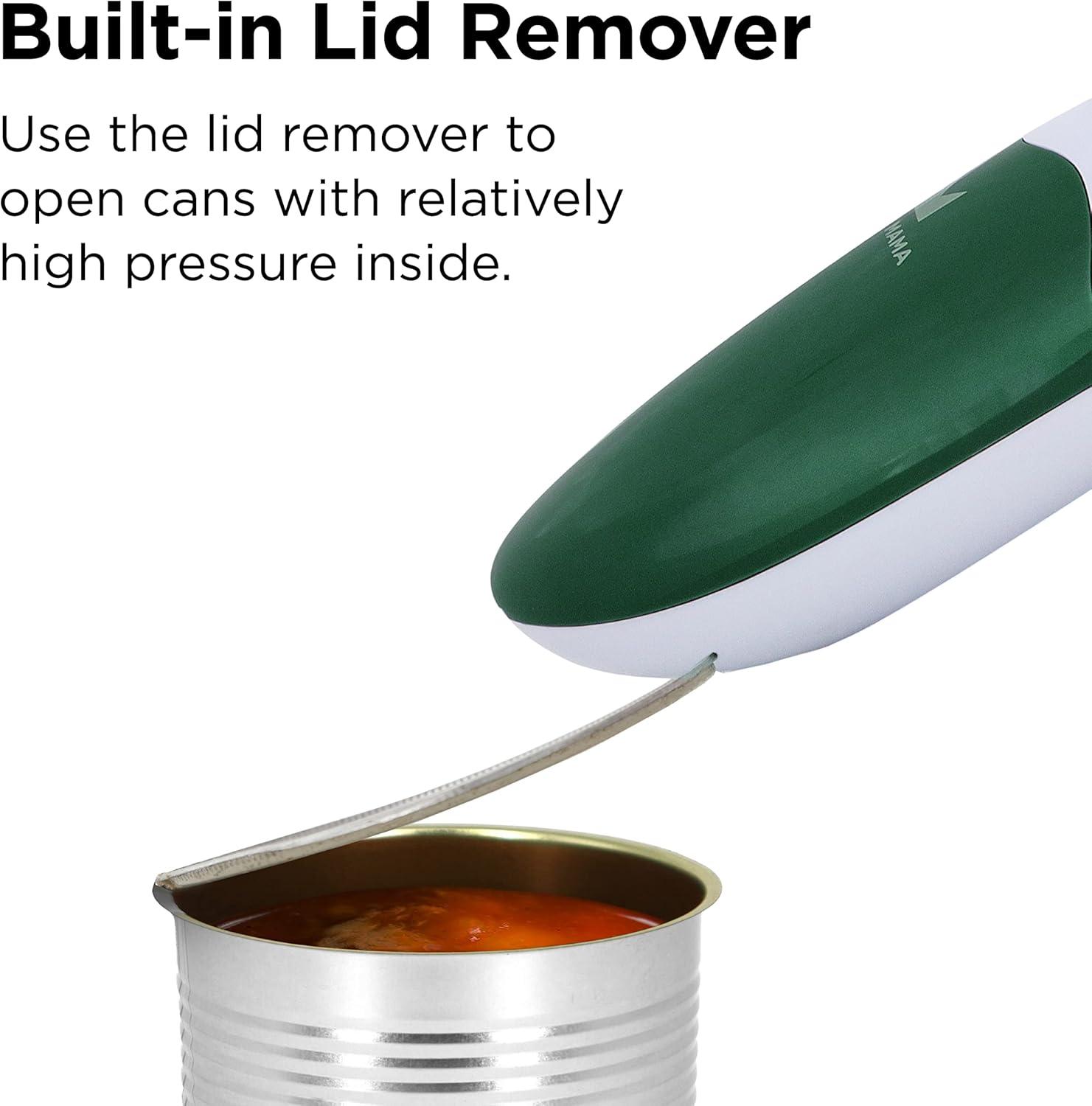 Alpine Green Automatic Electric Can Opener with Smooth Edge