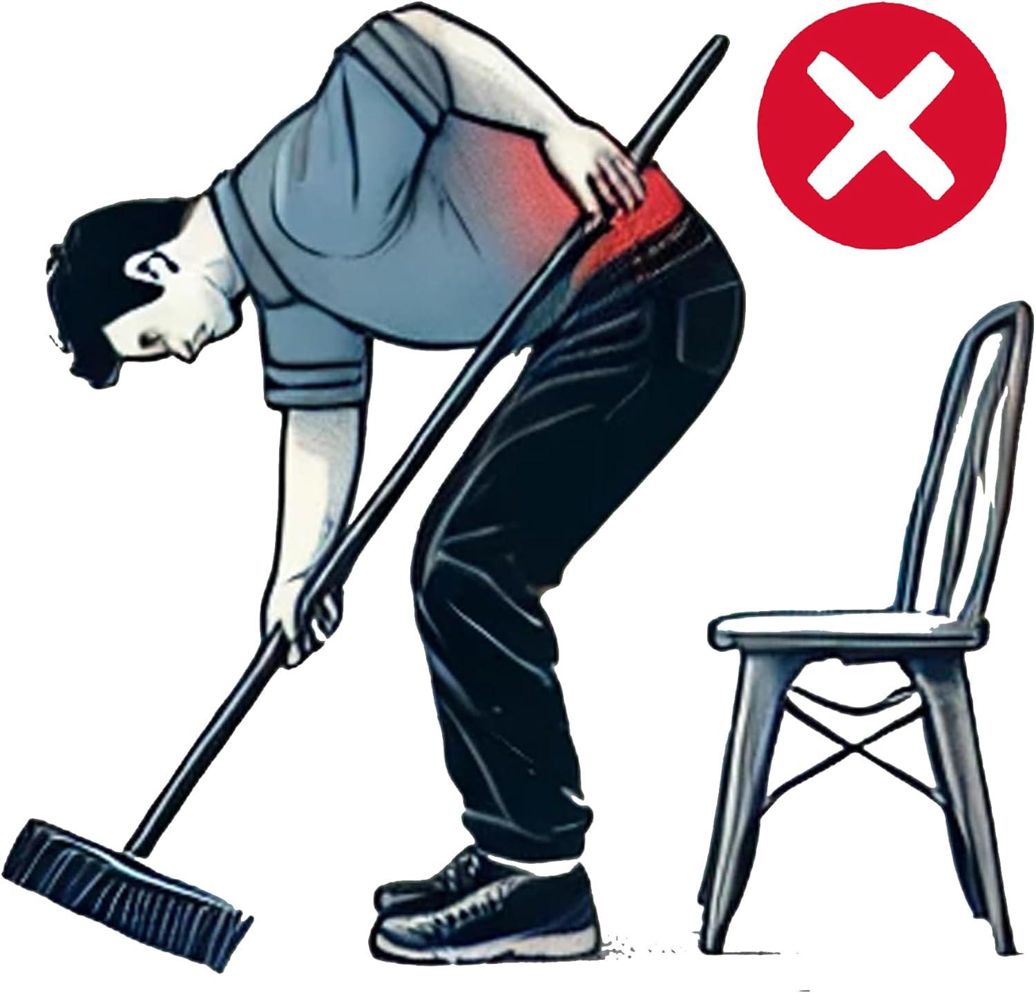 Easy Back 24 in. Outdoor Ergonomic Push Broom