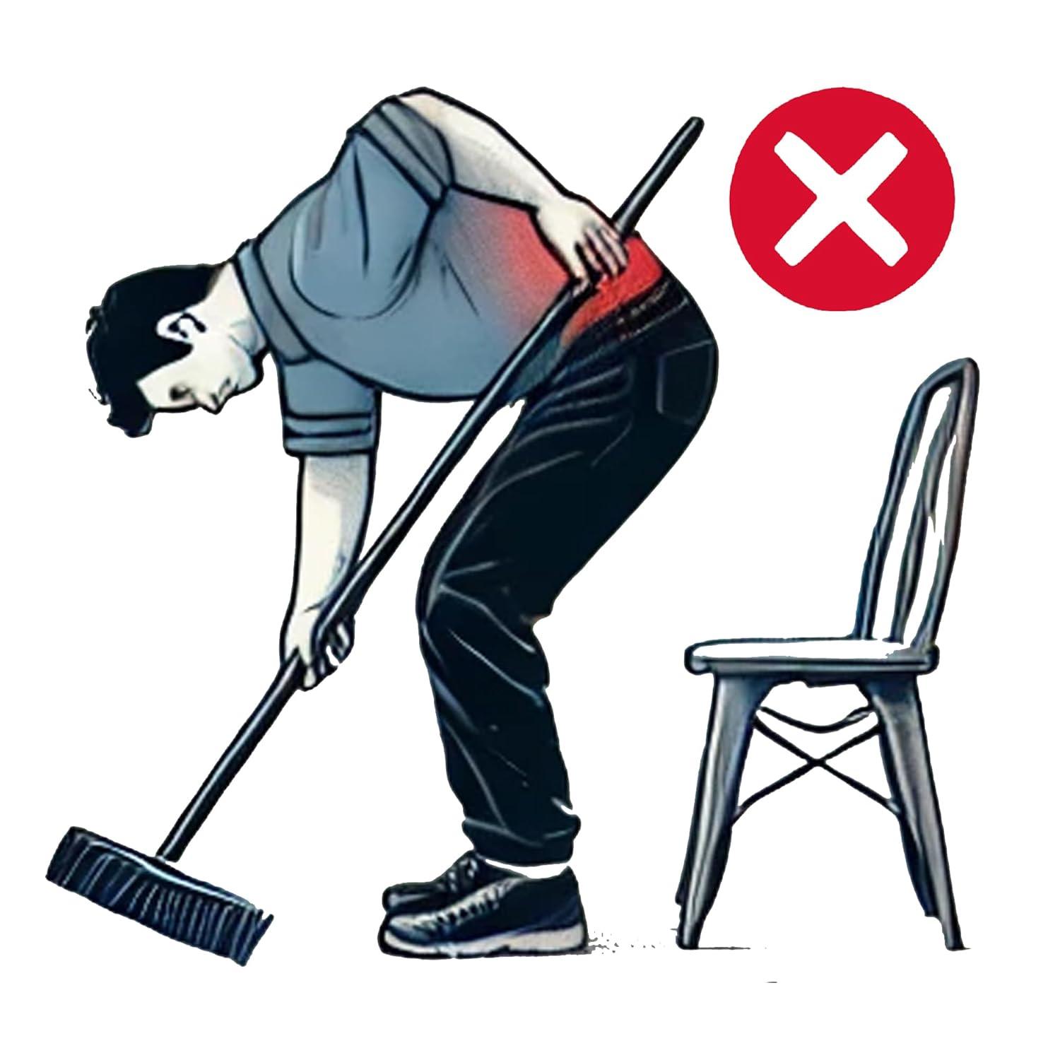 Easy Back 24 in. Outdoor Ergonomic Push Broom