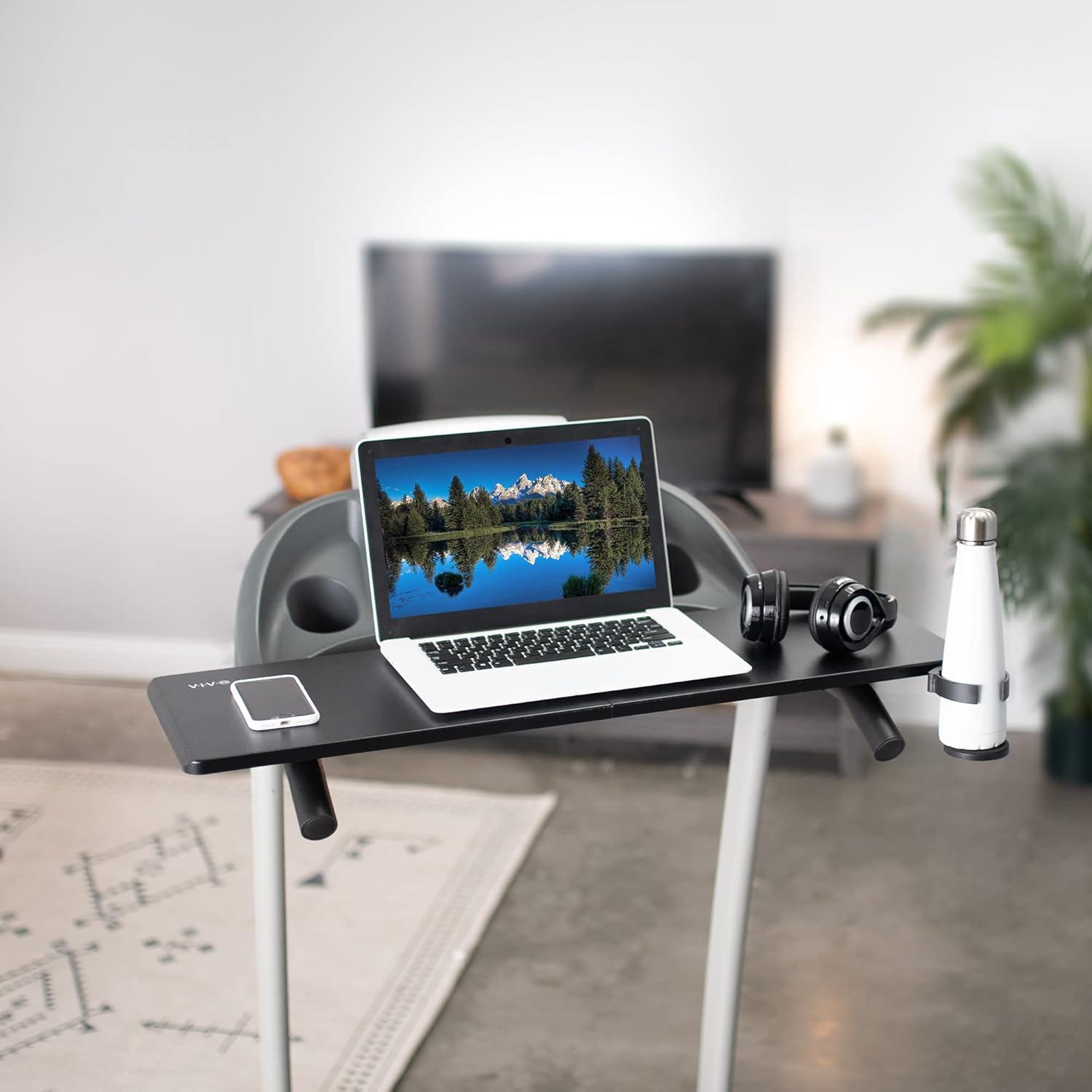 VIVO Universal Laptop Treadmill Desk Attachment with Cupholder and Tech Slot