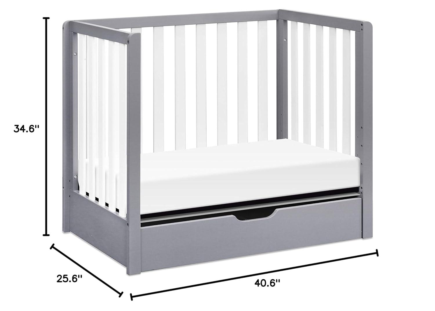 Colby 4-in-1 Mini Convertible Crib with Storage