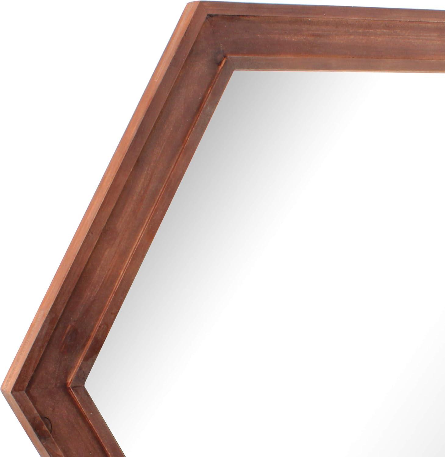 Alfret Wood Flat Wall Mirror