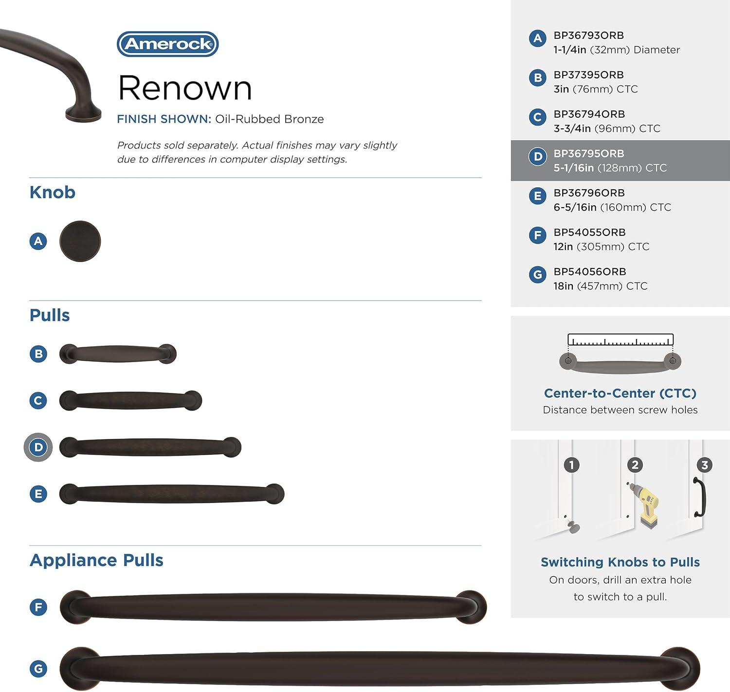 Renown 5 1/16" Center To Center Arch Pull