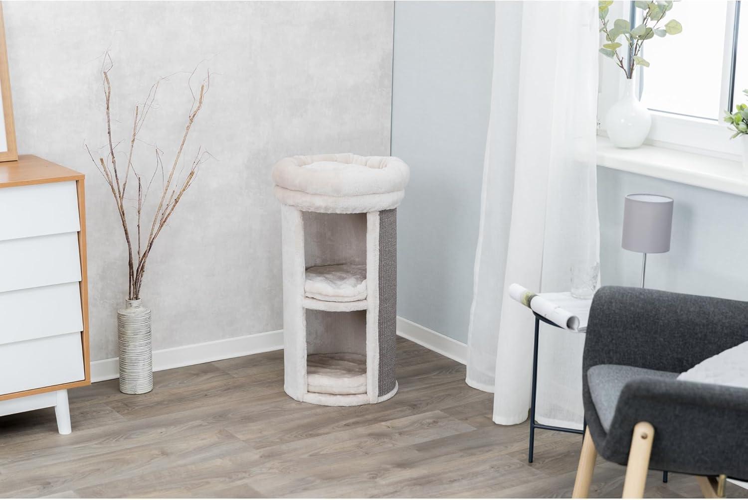 TRIXIE TRIXIE Mexia 29" Cat Tower, 2-Story Cat Condo, Removable Cushions, Cat Bed, Sisal Cat Scratcher, Cat Cube