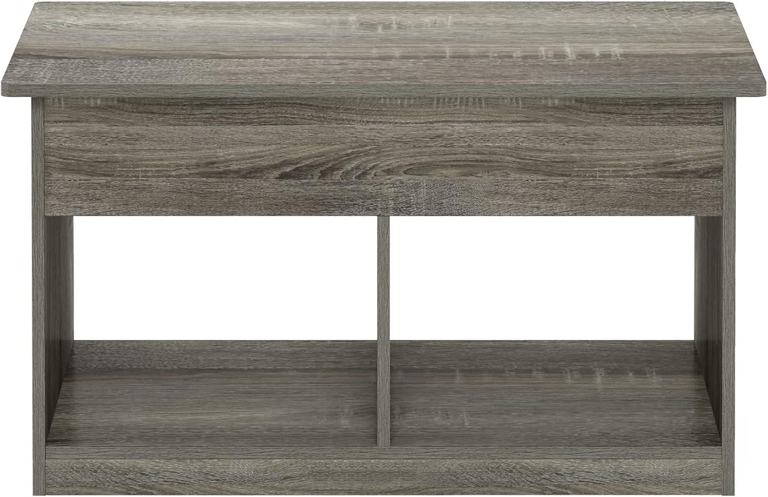 Furinno Jensen Lift Top Coffee Table, French Oak Grey