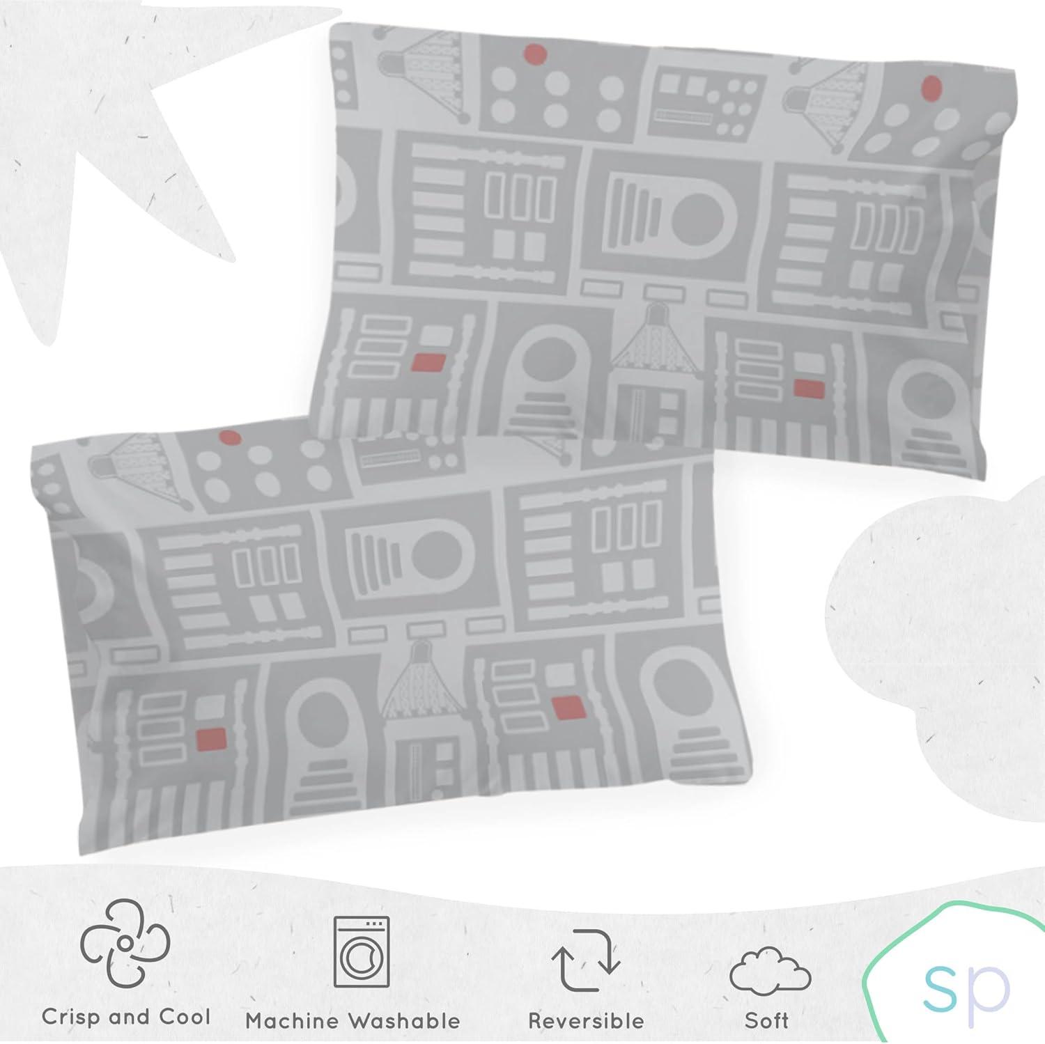 Saturday Park Black Triangles 100% Organic Cotton Kids' Pillowcase