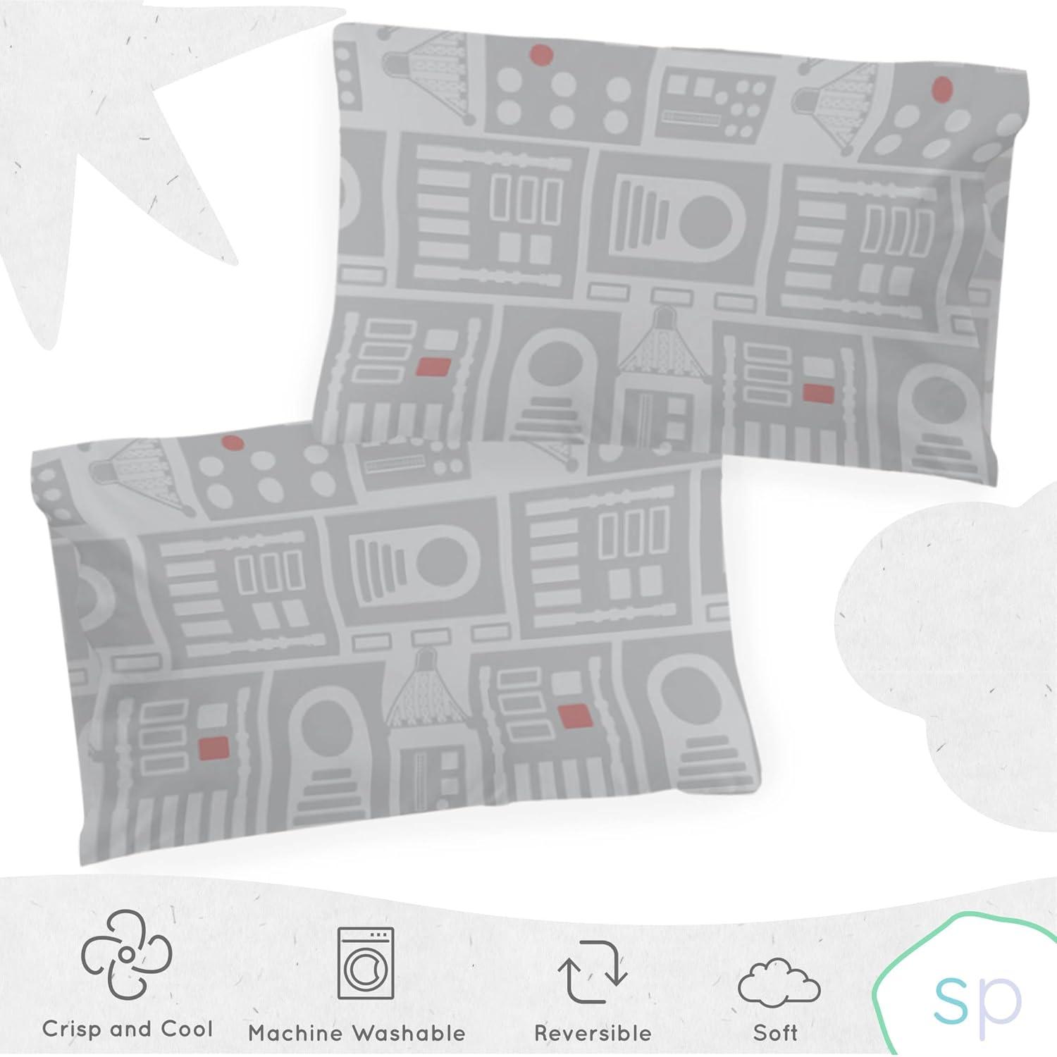 Saturday Park Black Triangles 100% Organic Cotton Kids' Pillowcase