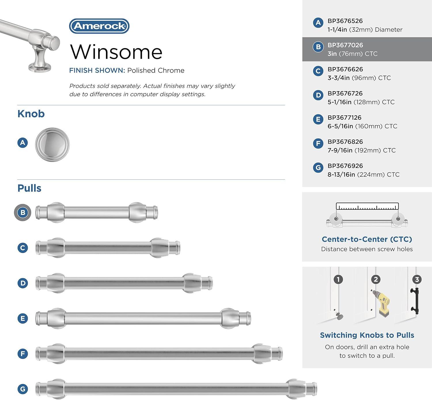 Amerock Winsome Cabinet or Drawer Pull